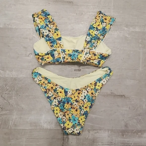 💕L*SPACE💕 Daisy Diamond BikiniGiselle Top DD- + Cabana Bitsy Bottom XL NWT
